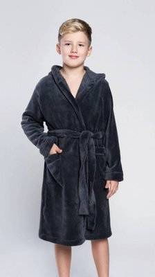 Mimas Szlafrok chłopięcy Italian Fashion- grafit