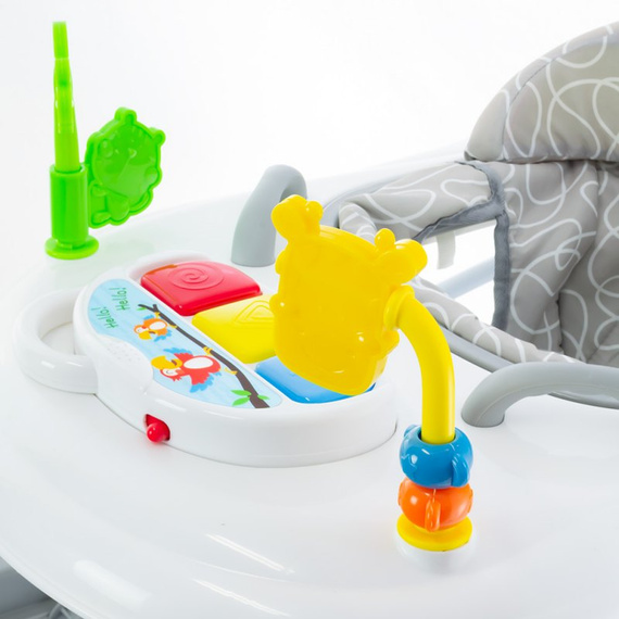 W2208UR2 Chodzik dziecięcy z interaktywnym panelem Eurobaby grey