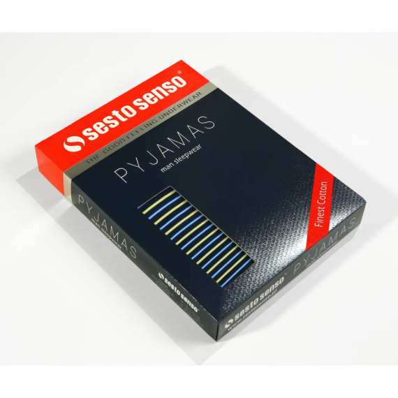 05 Piżama Męska w paski Sesto Senso - K67L