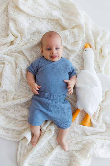 40235B "Just Muslin Blue" Bloomers muślinowy Makoma