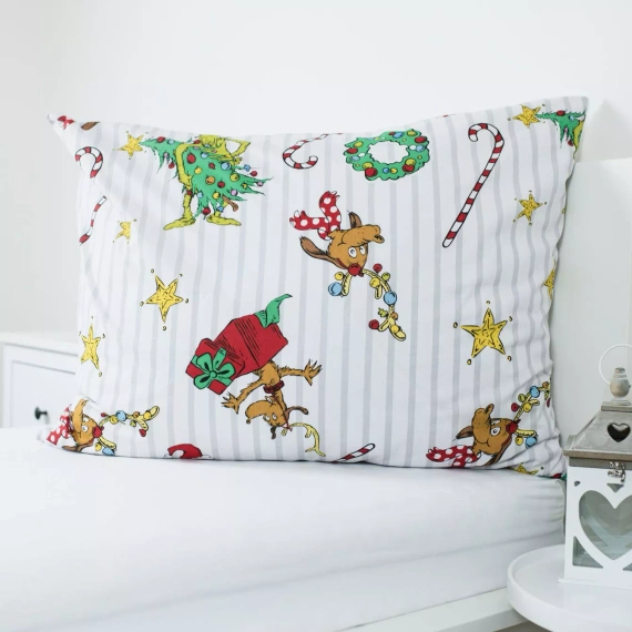Pościel Grinch Grinchmas JF24 140x200 bawełniana 100% Grinch zamek