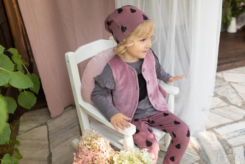 Tres Bien Legginsy niemowlęce Pinokio - róż ciemny druk 