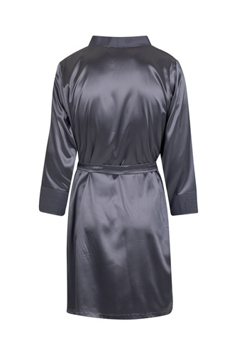 Ares Szlafrok męski satynowy ByShelly - szary