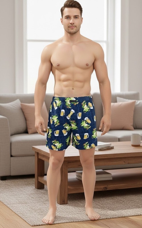 Bokserki męskie Cornette 001/183 Frog Classic – 100% bawełna, luźny fason, rozporek na guzik, komfort na co dzień