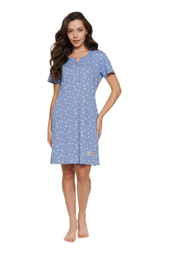 Koszula Ciążowa Doctor Nap 7556 Bawełniana Do Karmienia- stardust