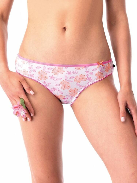 LPR 599  A'2 Figi damskie 2-pak Key biały różowy