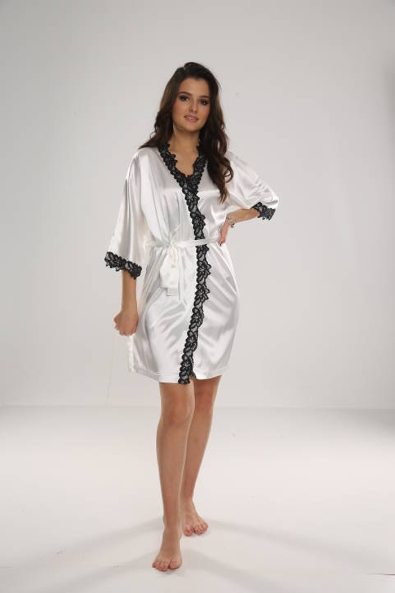 929 Kleoree Szlafrok damski De Lafense - pearl