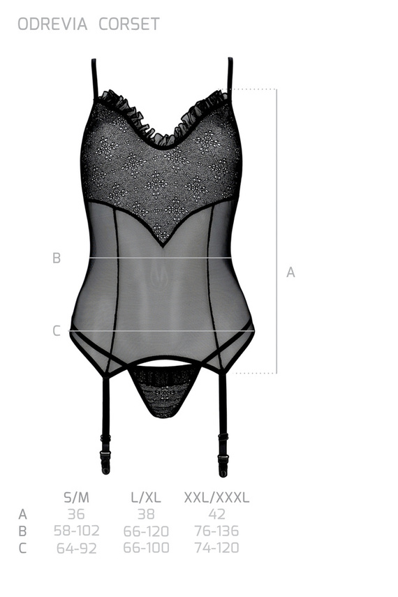 Odrevia Corset gorset damski Avanua czarny