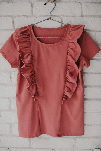 Milky Waves bluzka do karmienia z krótkim rękawem Milk&Love dusty cedar