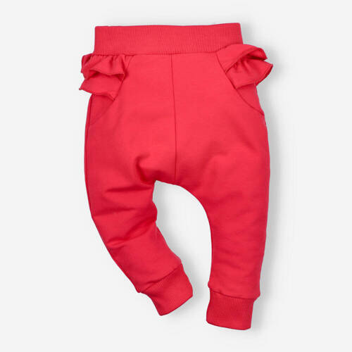 Łąka Spodnie dresowe z bawełny organicznej Nini różowy