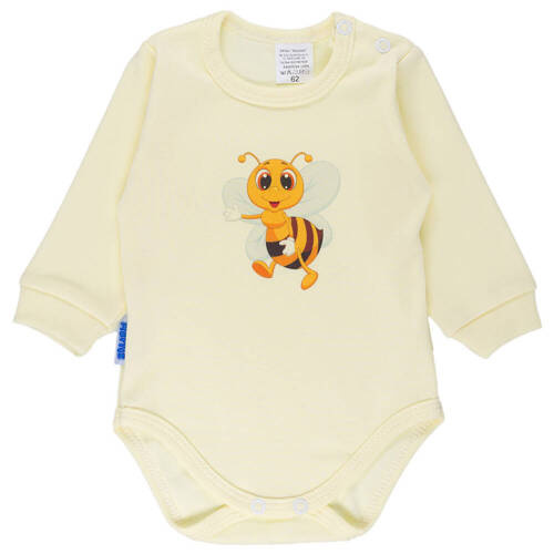 Pszczółka body z długim rękawem Martex żółty