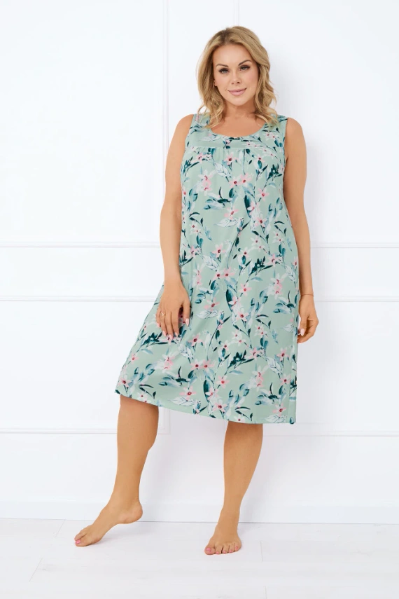 Alwea koszula nocna, szerokie ramiączko Italian Fashion - zielona