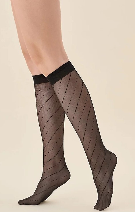 574 Mira Podkolanówki 20 den Gabriella czarny