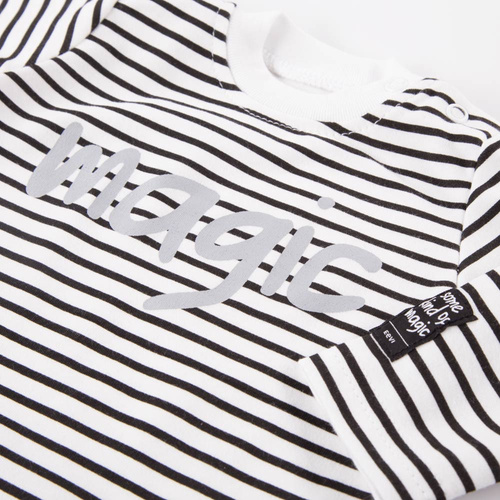 Magic Bluzka w paski z długim rękawem Eevi- biała-paski