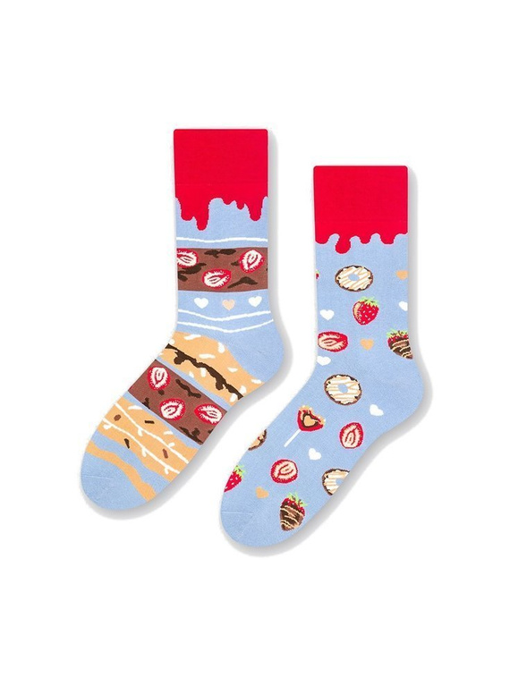 079 Skarpety Męskie Nie Do Pary Walentynkowe More 037 błękitny