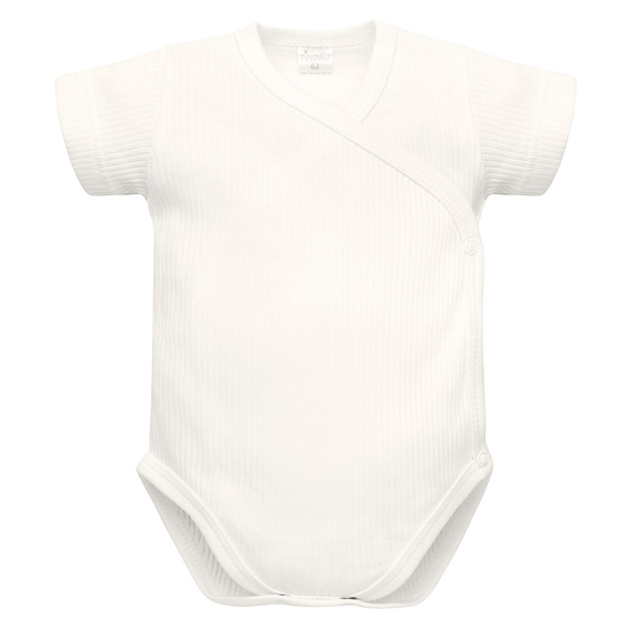 Lovely Day Kopertowe body z krótkim rękawem Pinokio - ecru prązek