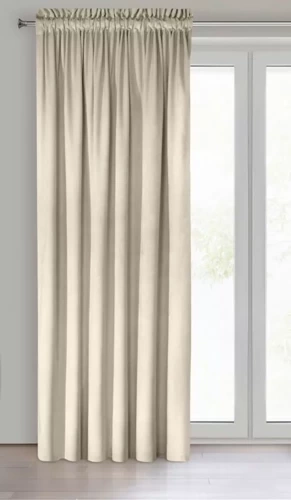 Melanie Zasłona welurowa na taśmie Eurofirany kremowy