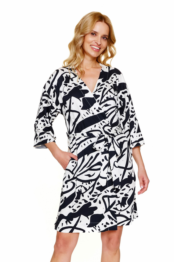 7311 Szlafrok damski Doctor Nap La Palma – wiskoza, modny print