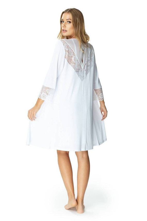 86298 Honeymoon Szlafrok peniuar Mewa biały