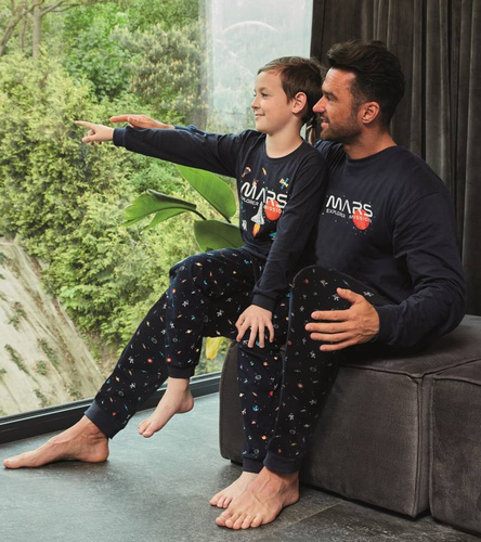 593/141 Mars Piżama chłopięca Cornette -granatowy