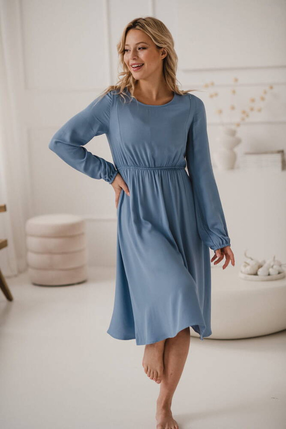 Lovely Dress Midi sukienka ciążowa i do karmienia Milk&Love błękitny