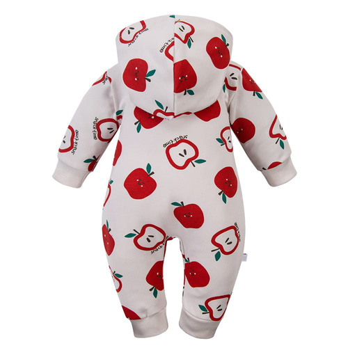 Kombinezon niemowlęcy Snack Time Eevi ecru 100% bawełna bez stópek wygodny