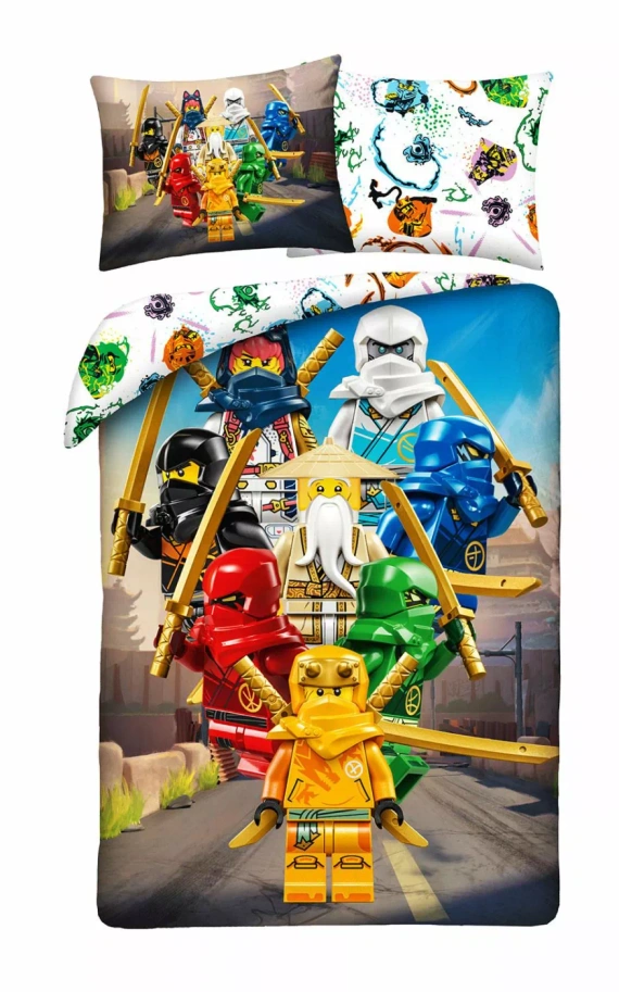 Pościel bawełniana Halantex LEGO Ninjago 160x200 dwustronna 70x80