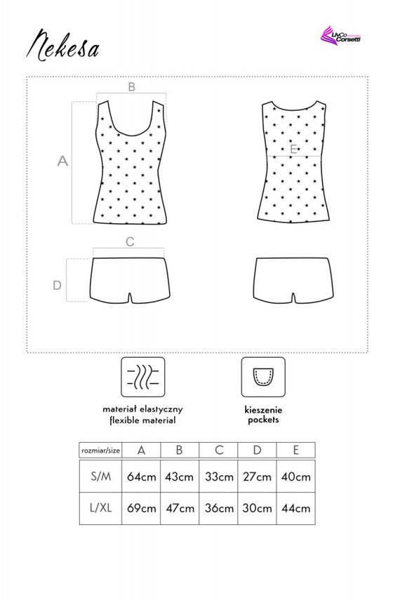 Nekesa LC 55127 Piżama damska LivCo Corsetti Fashion  