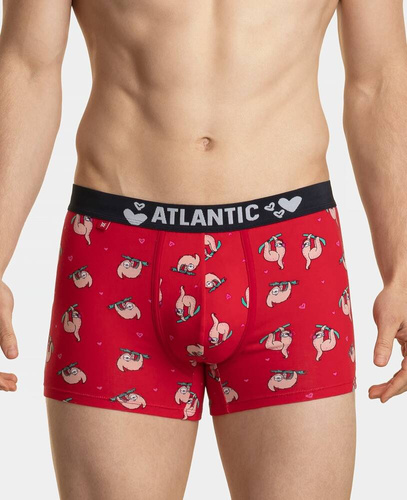 2GMH-018 A'3 Bokserki męskie Atlantic -granatowy czerwony
