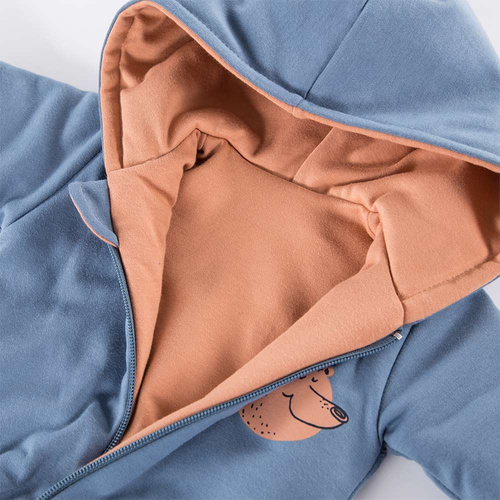 Jump Pajac dresowy z kapturem Eevi - niebieski