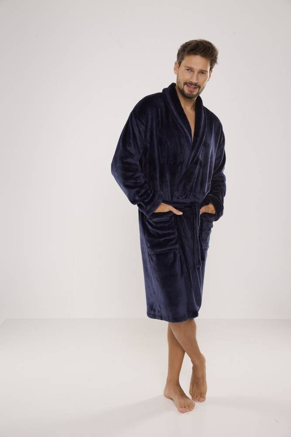 716 Rafael szlafrok męski De lafense - granat