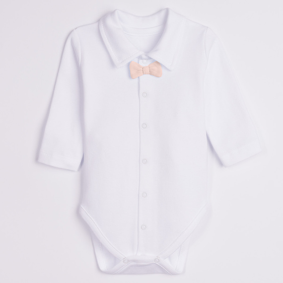 169396 Komplet do chrztu dla chłopca 5-częściowy bawełniany body bluza spodnie