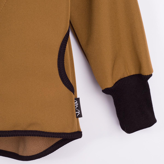 229003 Nicol Kurtka softshell chłopięca polar kaptur odblask- oliwkowa