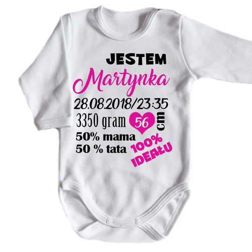 Body długi rękaw z metryczką  Moocha czarny