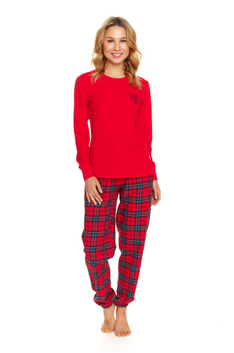 7127 Piżama Damska Doctor Nap - red