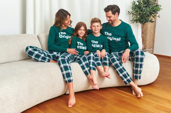 Doctor Nap 7342 – Piżama dziecięca unisex „The Remix” | Kolekcja rodzinna, polska produkcja - navy blue