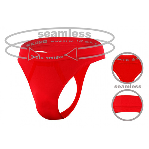 CL13 Stringi męskie bezszwowe Sesto Senso czerwony