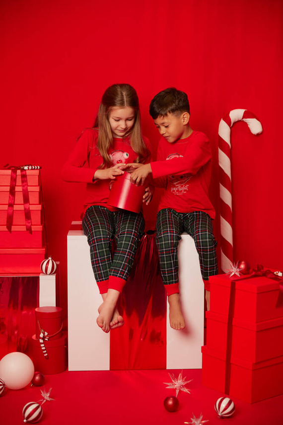 Fogo Piżama dziecięca Italian Fashion - czerwony/druk