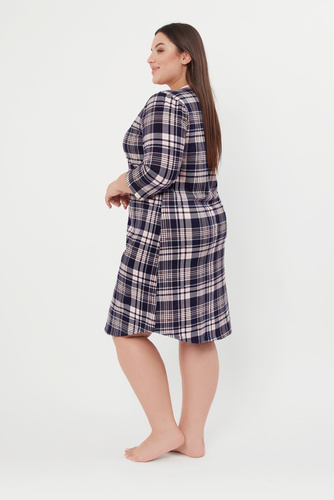 Dona rozpinana koszula nocna, rękaw 3/4 Italian Fashion - druk 