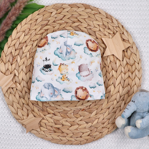 ABN-5619 Czapka niemowlęca Little Dreamers Nini z bawełny organicznej – bezpieczna, ekologiczna, komfortowa