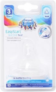 Smoczek Sylikonowy Szerokootworowy Szybki 12m+ Canpol Babies