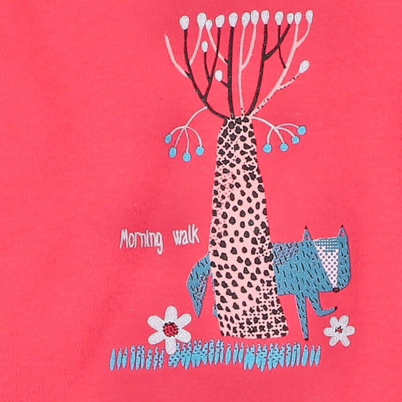 Kolorowy Las Body z bawełny organicznej Nini malinowy