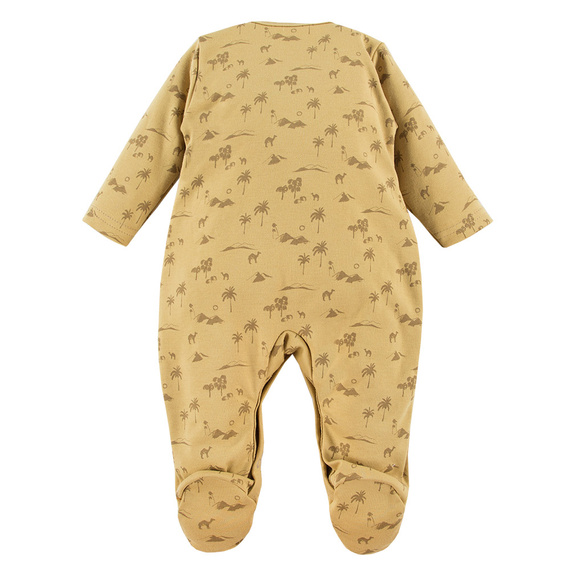 Sahara Pajac ze stópkami z nadrukiem Eevi - żółty