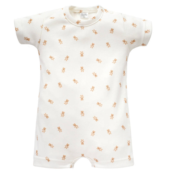 Lovely Day Rampers niemowlęcy Pinokio - ecru misie
