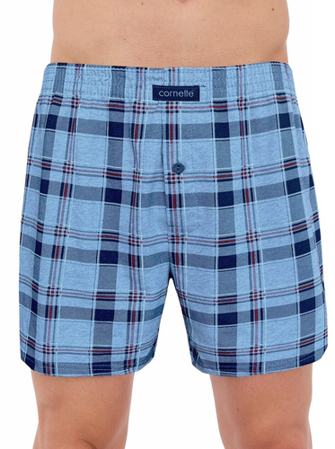 945/05 Bokserki męskie Cornette – 3-pak bawełniany, szary/granatowy