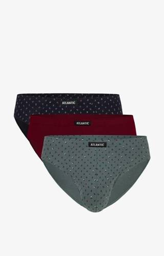 3MP-100 A'3 Slipy męskie Atlantic granatowy-wino-szmaragd