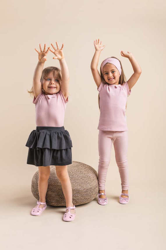 188138 Bluzka bawełniana z krótkim rękawem "Nela" Nicol - różowy