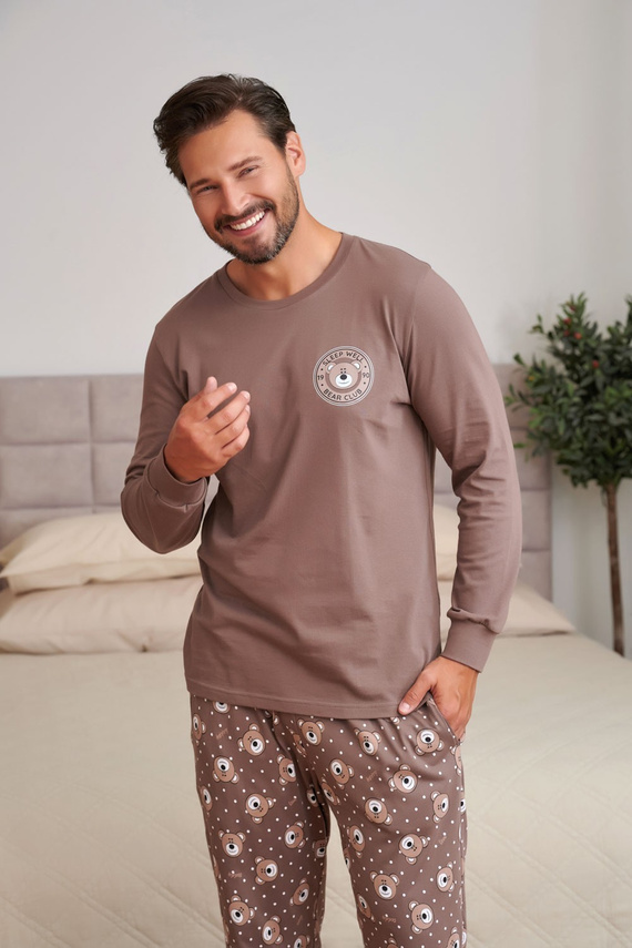 Doctor Nap 7508 Bear Club Piżama damska brązowa 100% bawełna misie