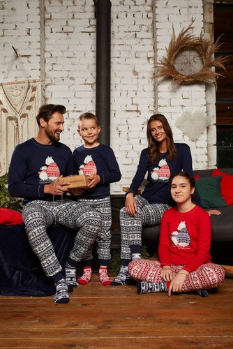 Arktyka Piżama Męska Italian Fashion -  granatowy