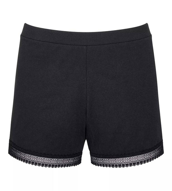 GO Ribbed Short krótkie spodenki piżamowe Sloggi - black